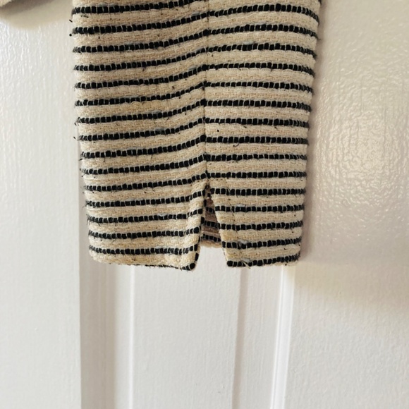 Ann Taylor LOFT Cropped Tweed Blazer Jacket Black White Size 4 - Picture 8 of 11